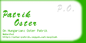 patrik oster business card